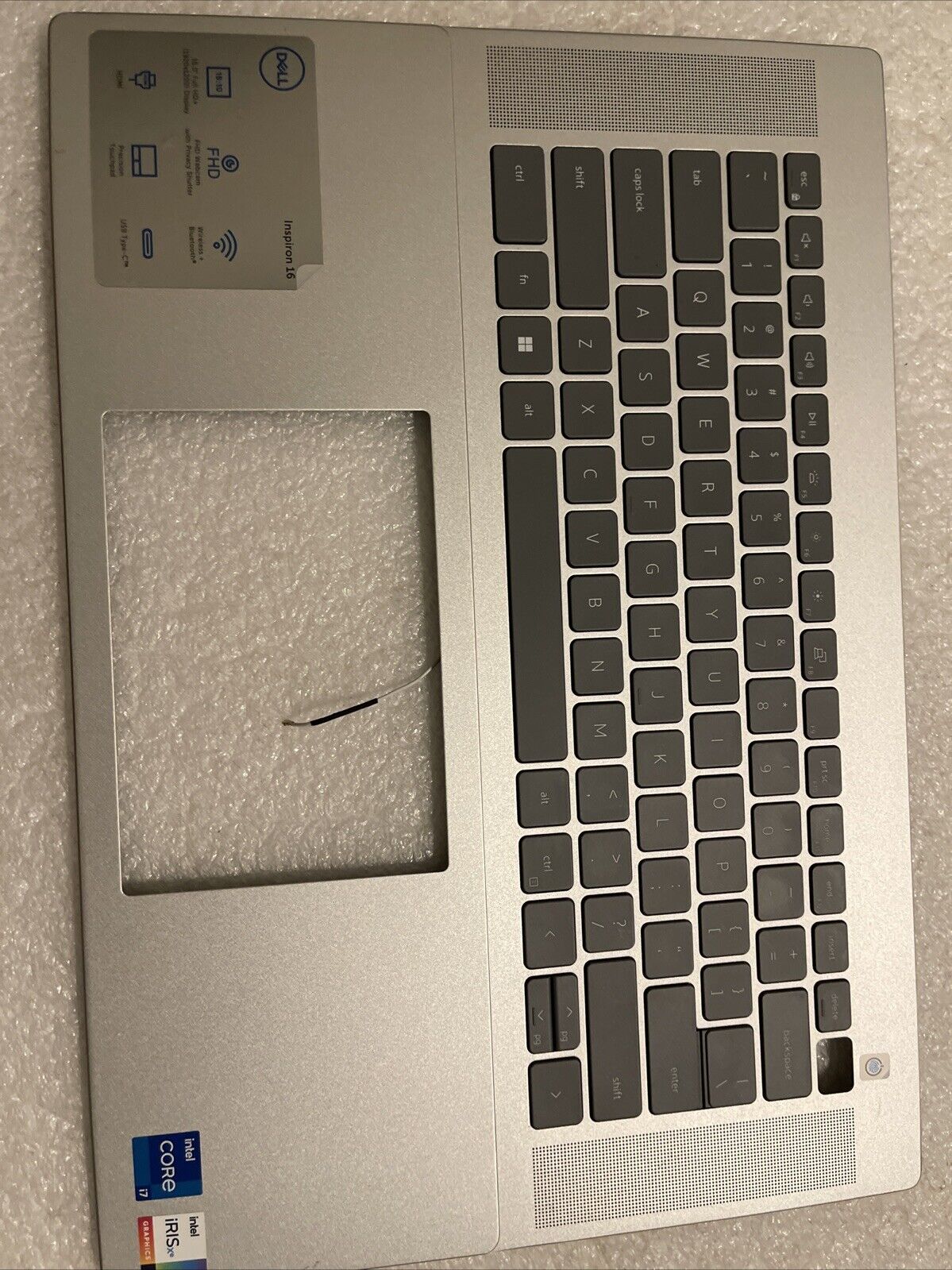 Dell Inspiron 16 5625 5620 Palmrest English Backlit Keyboard Silver 0HJ5PC NF P7