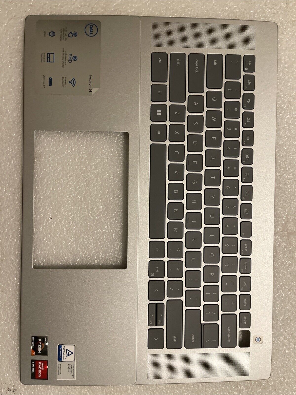 Dell Inspiron 16 5625 5620 Palmrest English Backlit Keyboard Silver 0HJ5PC NT P4