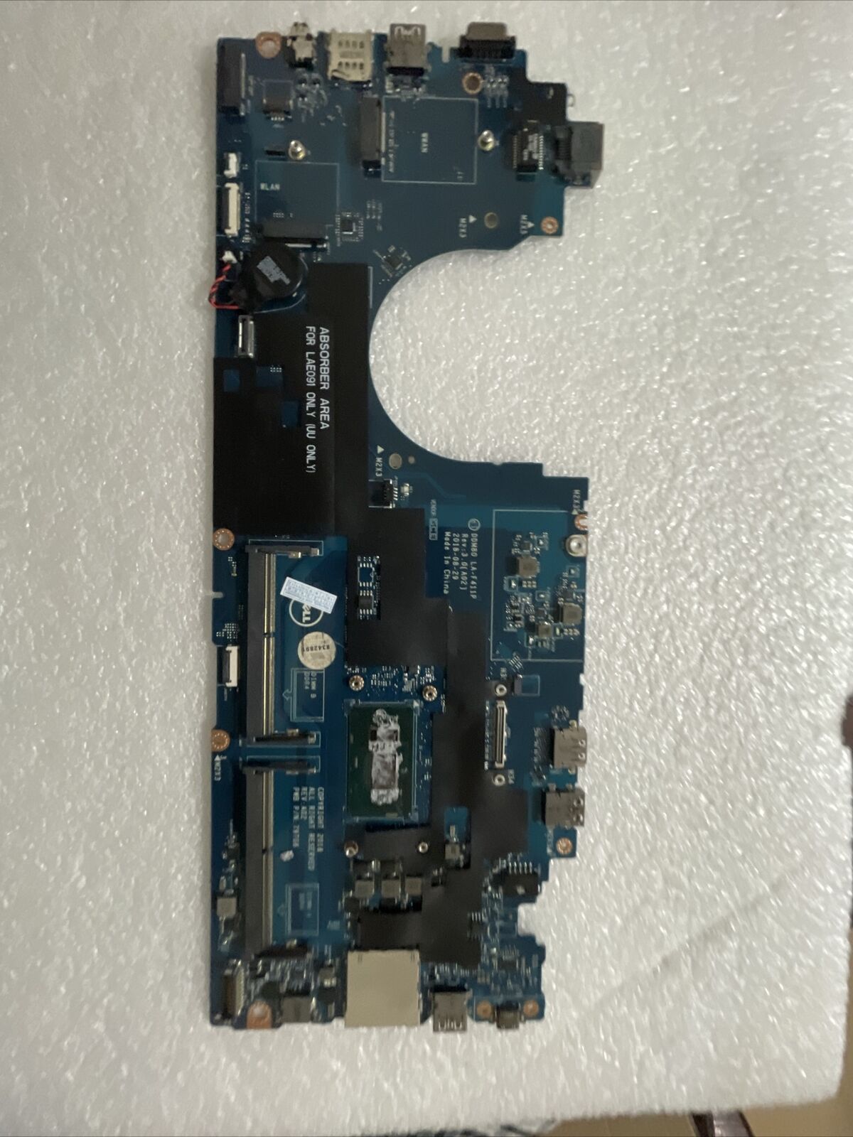 Dell Latitude 5590 i5-8250U DDR4 Laptop Motherboard 79TG6 LA-F411P 0F58TV B7