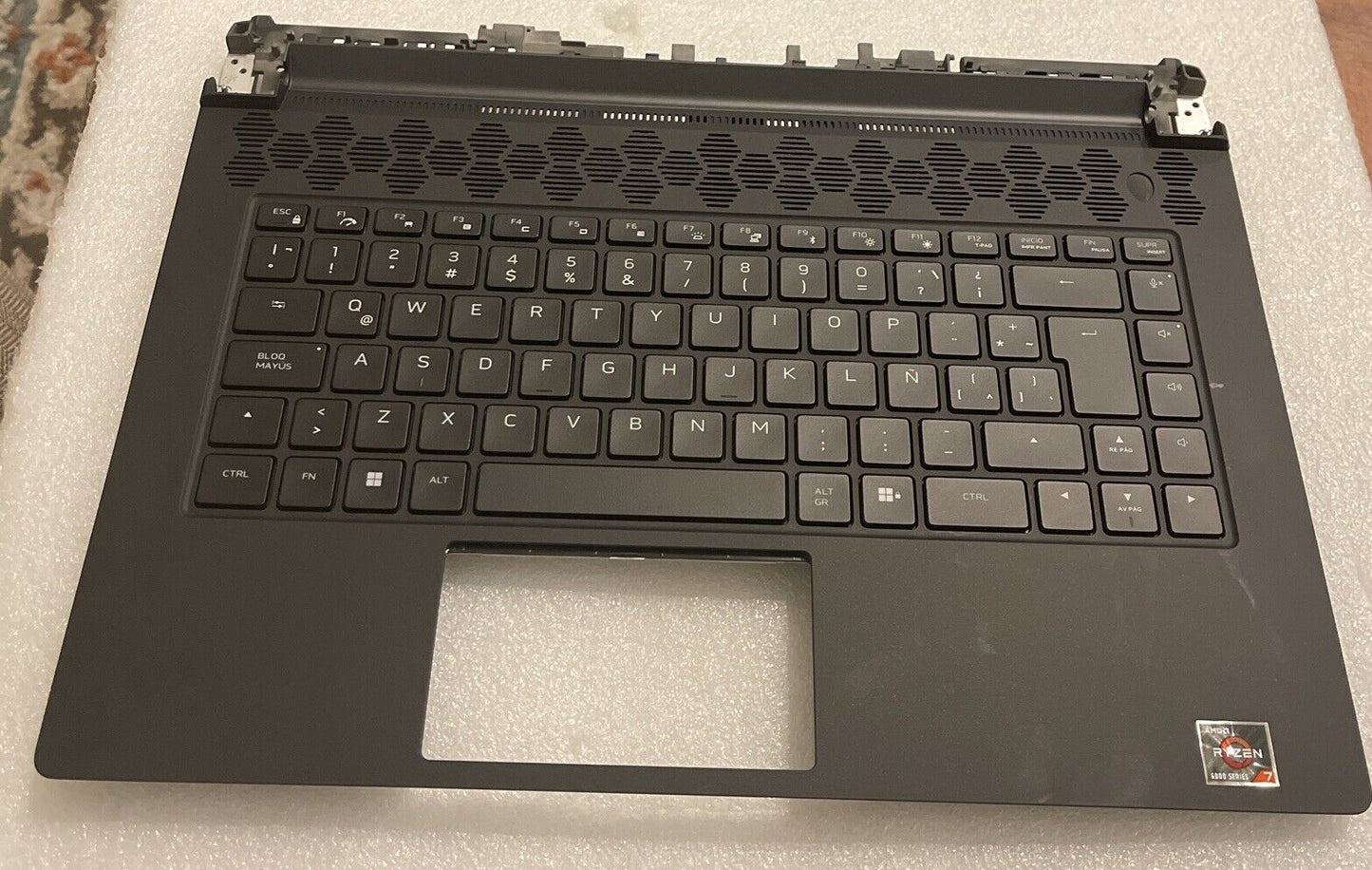 Dell Alienware M15 R7 Spanish Backlit Keyboard Palmrest DGWY5 H9JDP K2 P7