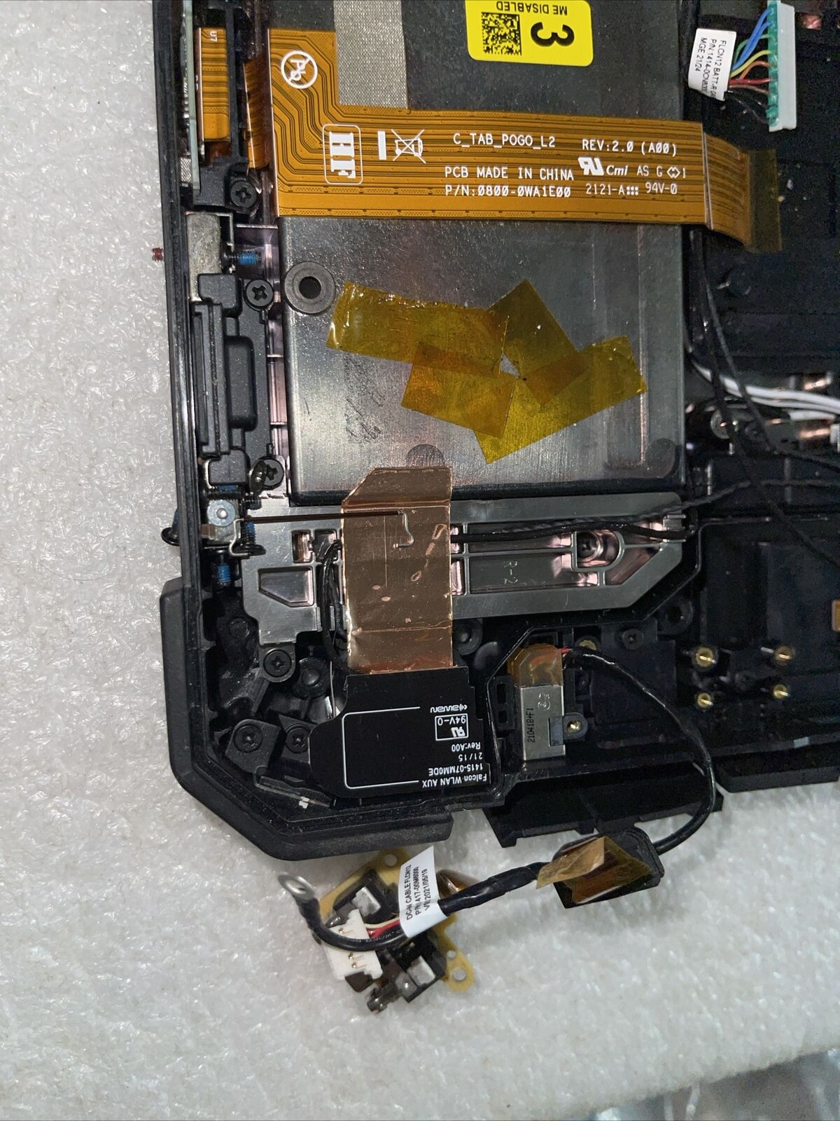 Dell Latitude 7220 Rugged Extreme Tablet Bottom Cover Extras X8JMD 0WCGW M1 K1