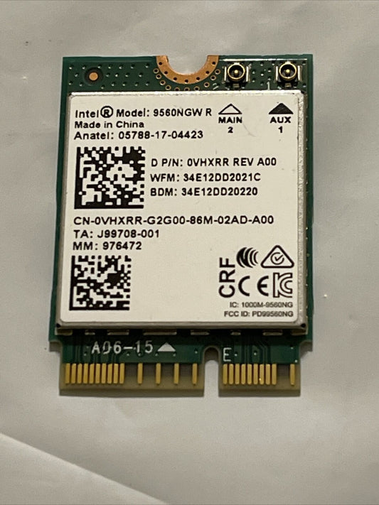 Dell Intel Wireless-AC 9560 WLAN WiFi 802.11ac Btooth 5.0 M.2 Card VHXRR 0VHXRR