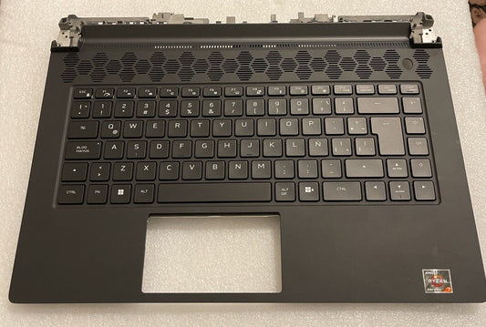 Dell Alienware M15 R7 Spanish Backlit Keyboard Palmrest DGWY5 H9JDP PK P6