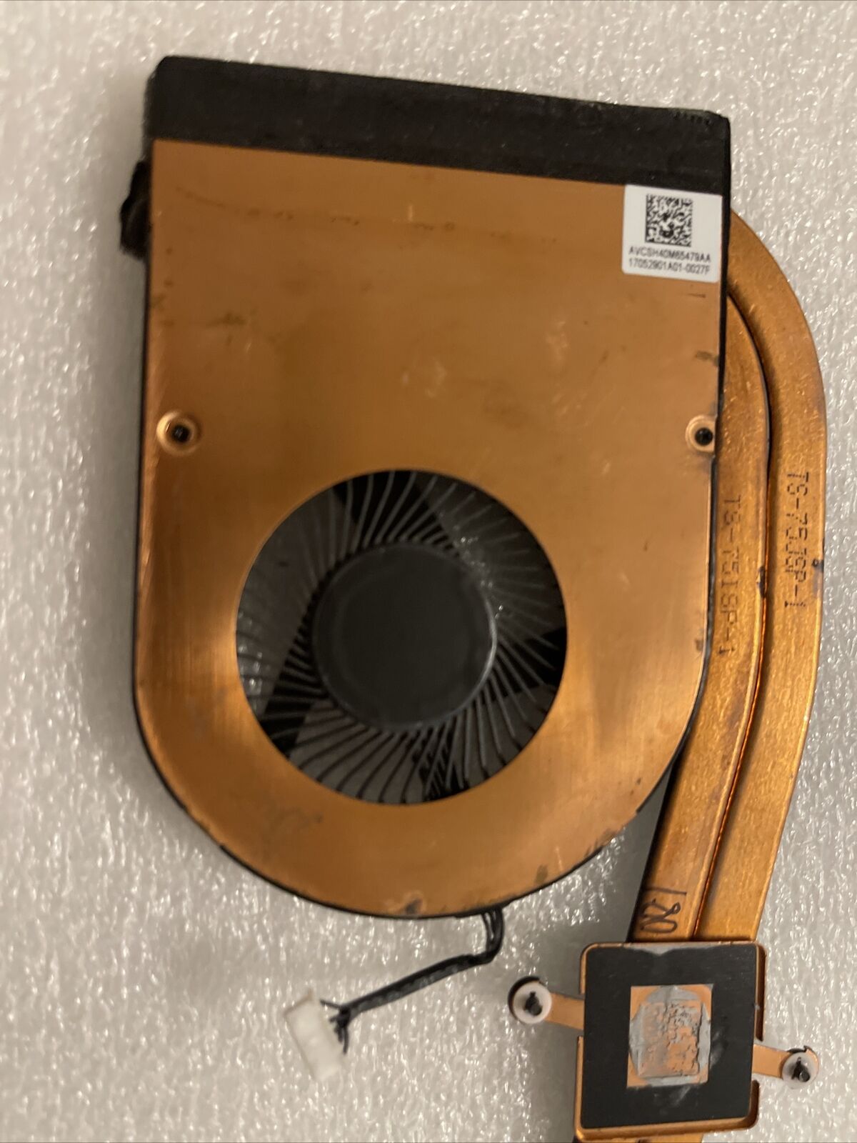 Lenovo Thinkpad T570 P51S CPU Cooling Heatsink and Fan 01AY475 H1