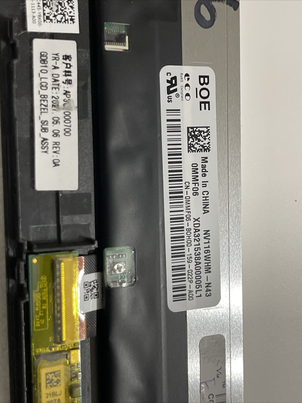 Genuine Dell Latitude 3120 2-in-1 Touchscreen LCD Panel WXGA MMF06 21P46  H1 L9