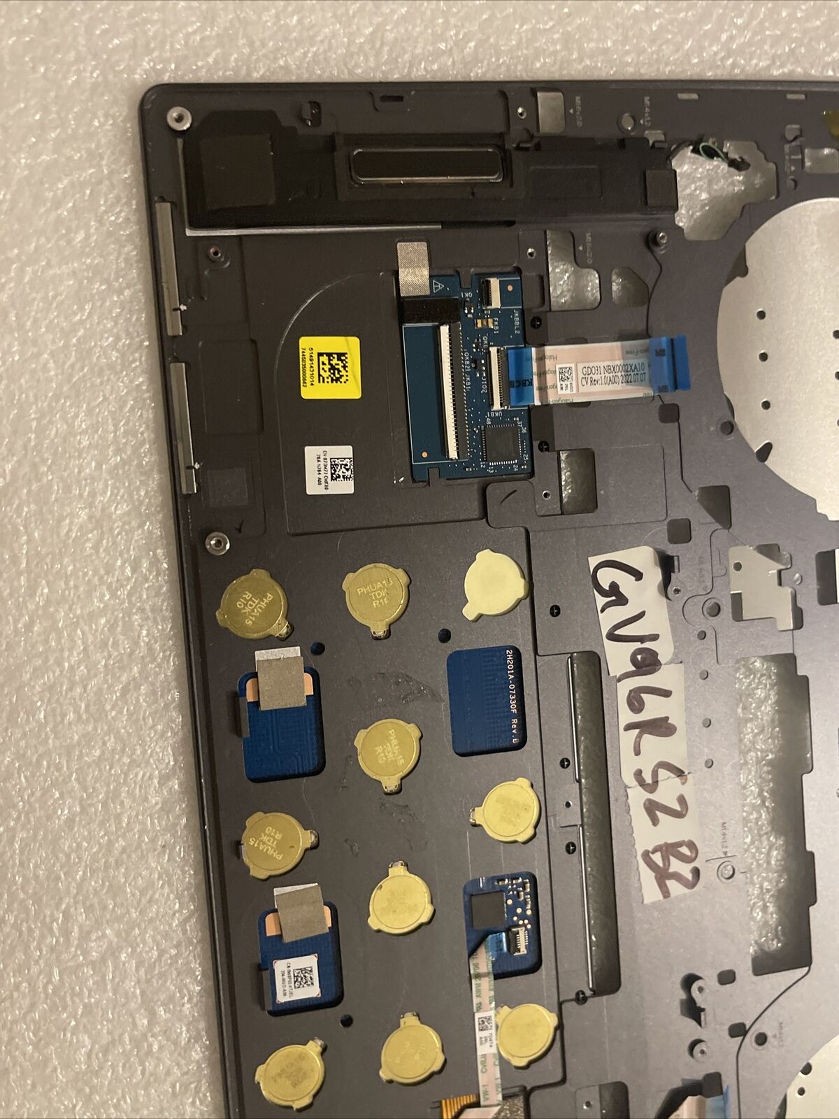 Genuine Dell XPS 9320 Palmrest Touchpad Assembly Speakers 7DM7J GV96R S2 B2