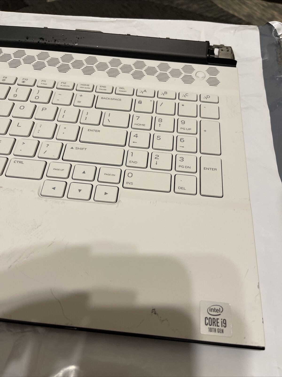 Dell Alienware M17 R3 Laptop Palmrest US Lunarlight Keyboard 00KP6D P8 T4 GradeB