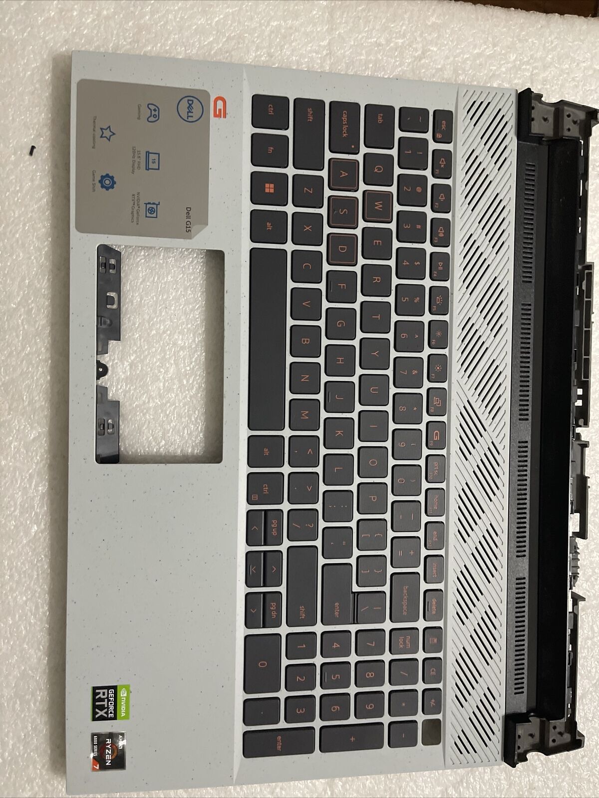 Dell G15 5510/5511/5515 Laptop Palmrest US Keyboard W Red Keys 095P6M HT P6