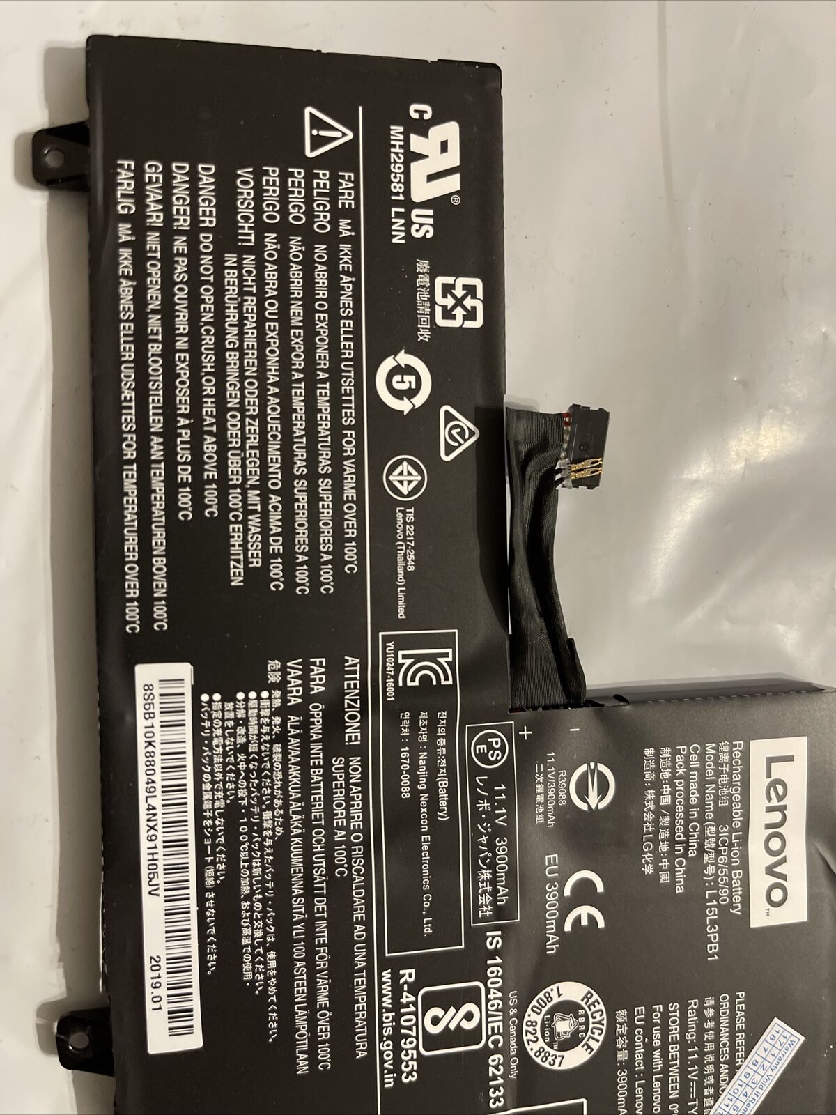 Gen Lenovo Chromebook N22 N23 N42 Battery 45Wh 5B10K88049L4NX91 L15M3PB1 ata X7