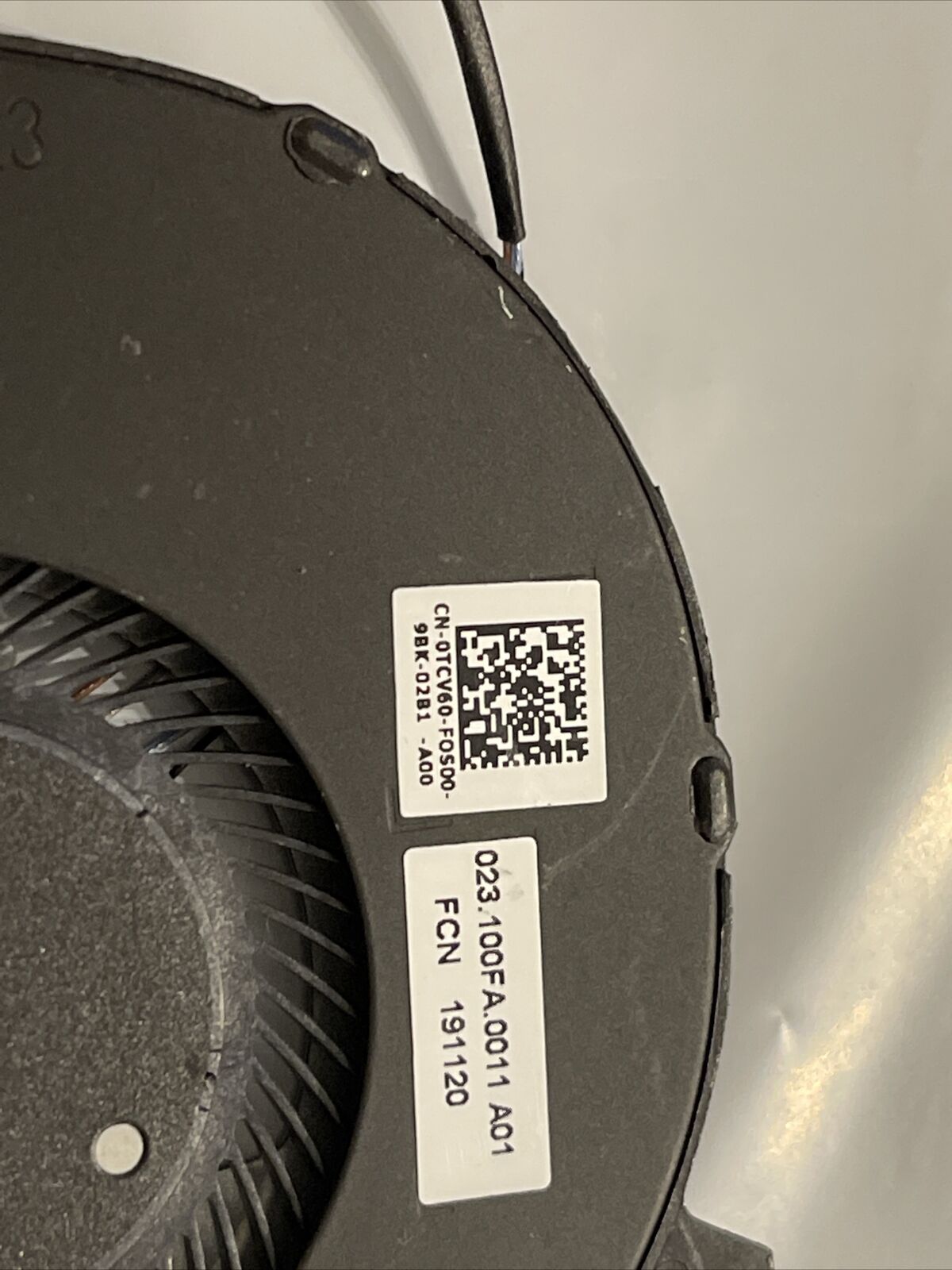 DELL CPU cooling fan Vostro 5390 Dell Inspiron 13 7391 Latitude 3301 TCV60 P1