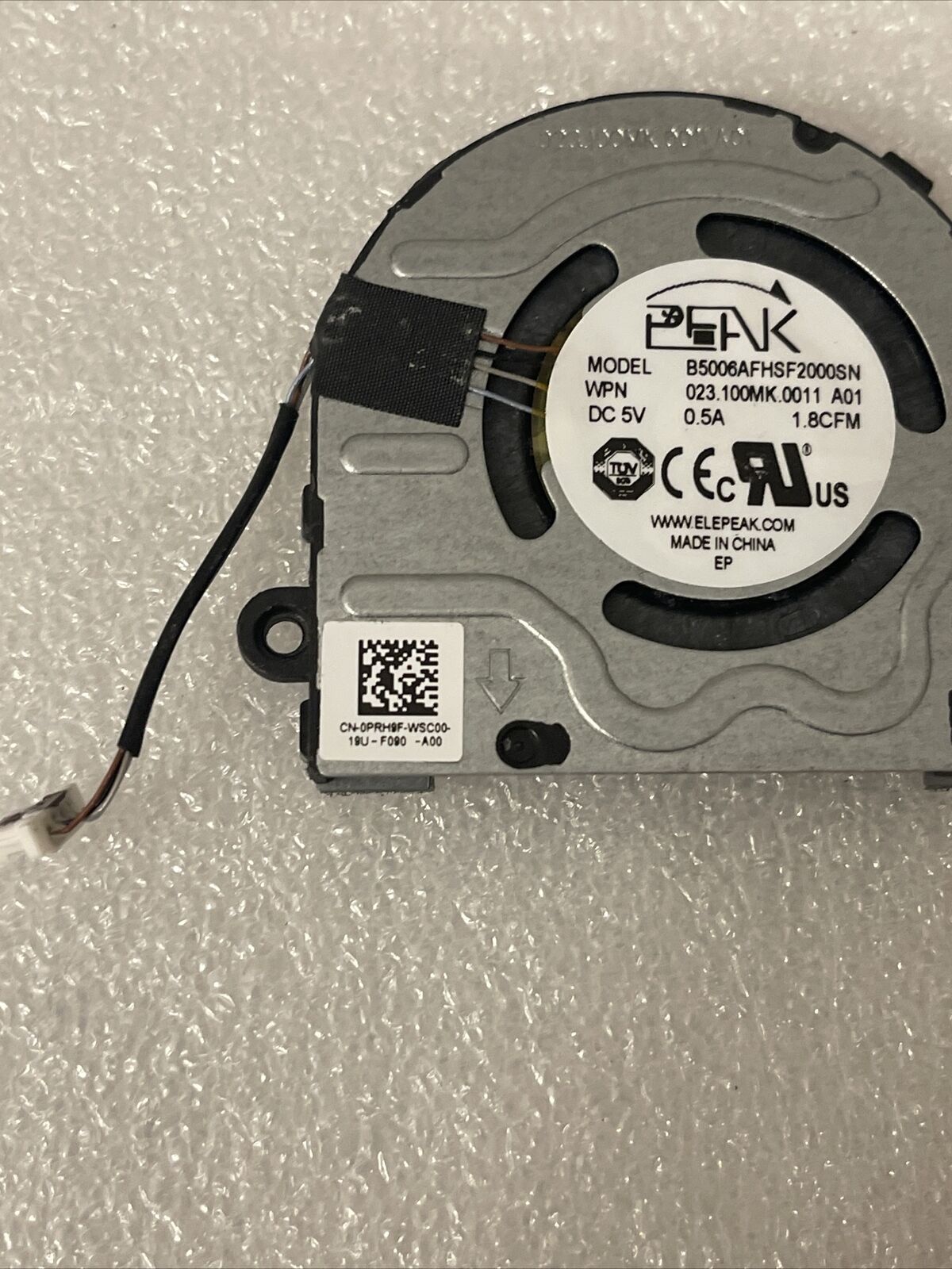 Dell Inspiron 13 5310 13.3" Laptop CPU Cooling Fan 023.100mi.0001 6T5J2 P7