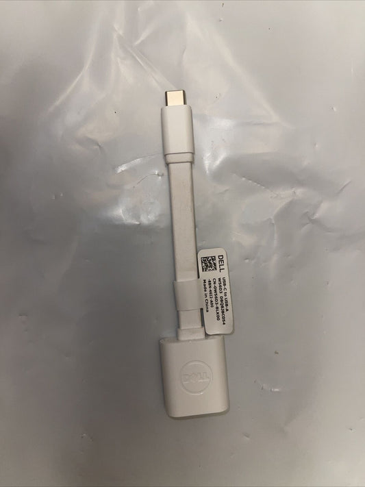 Oem Genuine Dell Adapter USB-C to USB-A 3.0 White Cable DBQBJBC054 W56D3 GradeA