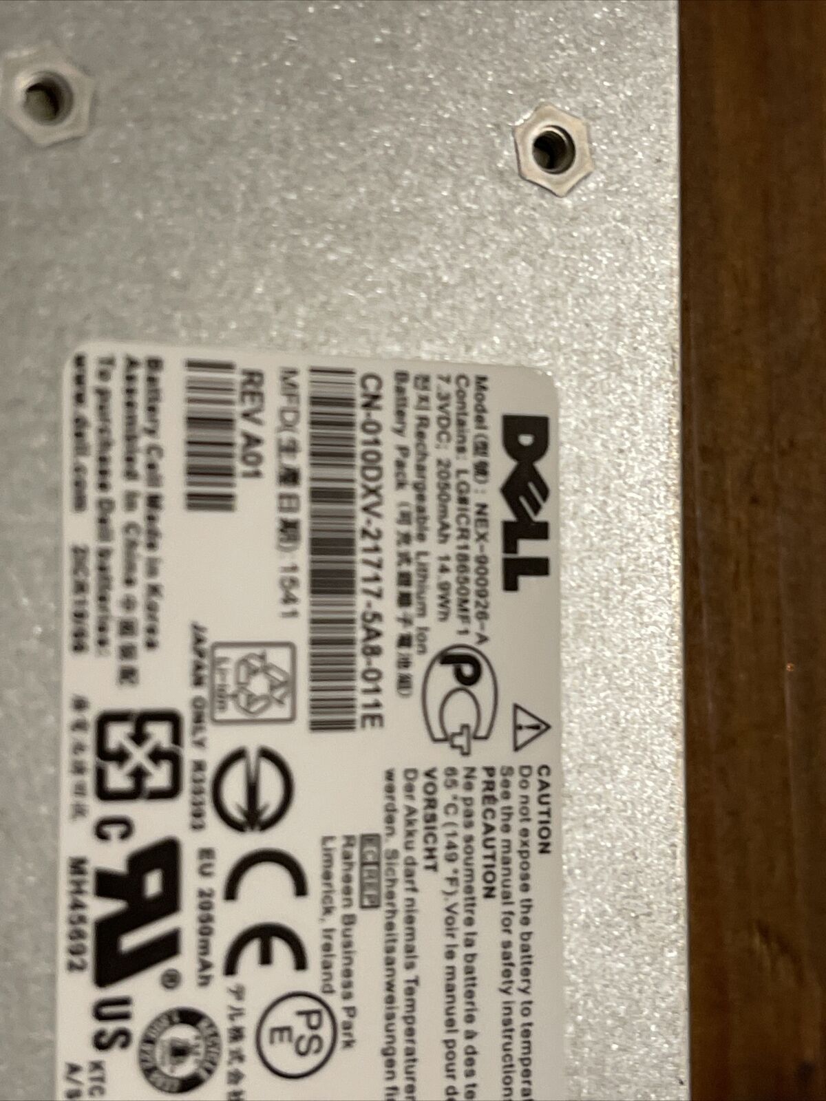 As-Is Dell M1GDN NEX-900926-A Type 18 Controller Module Battery 10DXV 2013 date