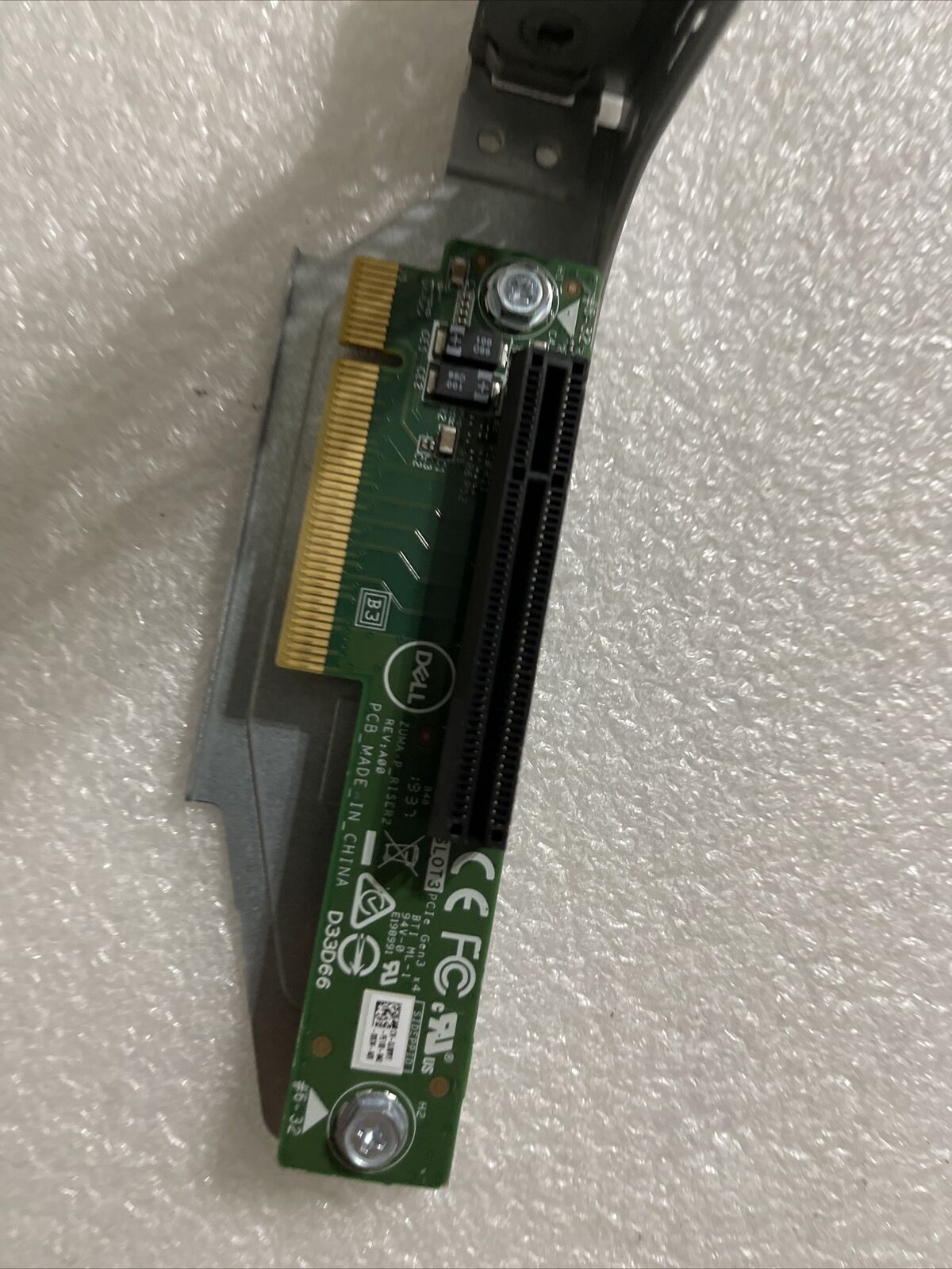 Genuine Dell Precision R3930 Riser Board W Bracket 0J88W5 98V61 098V61 H1 K3