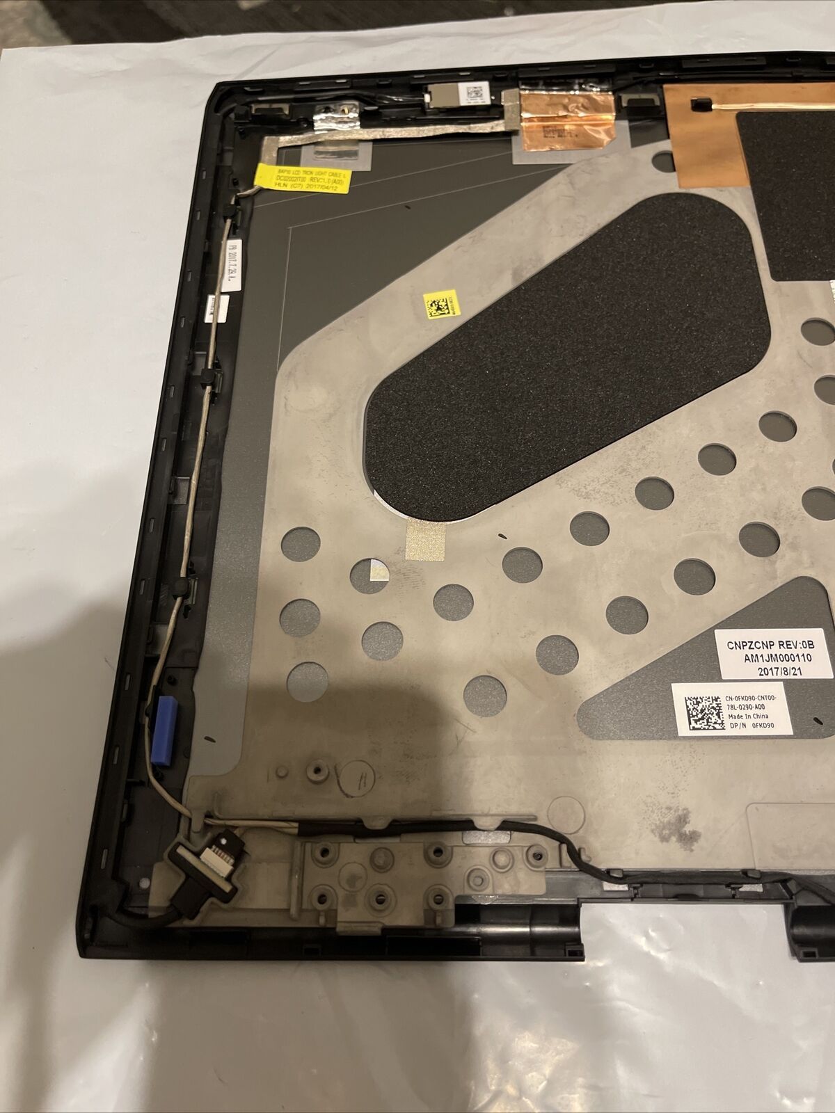 OEM DELL ALIENWARE 15 R3 15.6" LCD BACK COVER LID GENUINE ASSEMBLY 0FKD90 C2