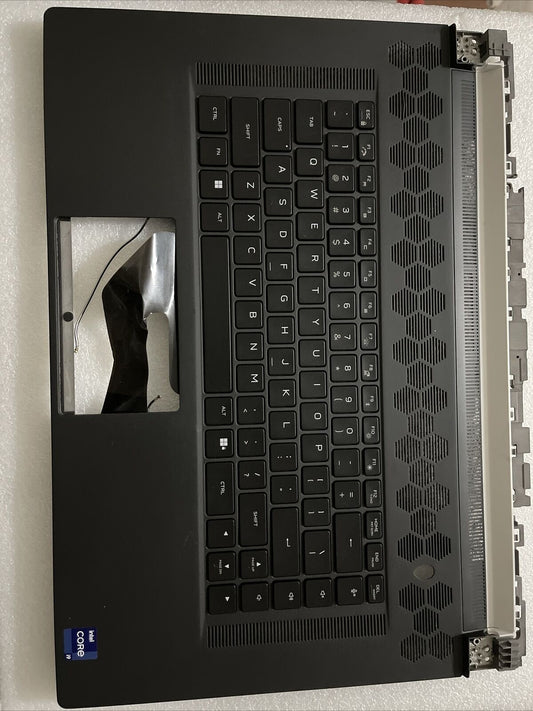 Genuine Dell Alienware x17 R2 US English Keyboard Palmrest 0346YC 346YC H2P2