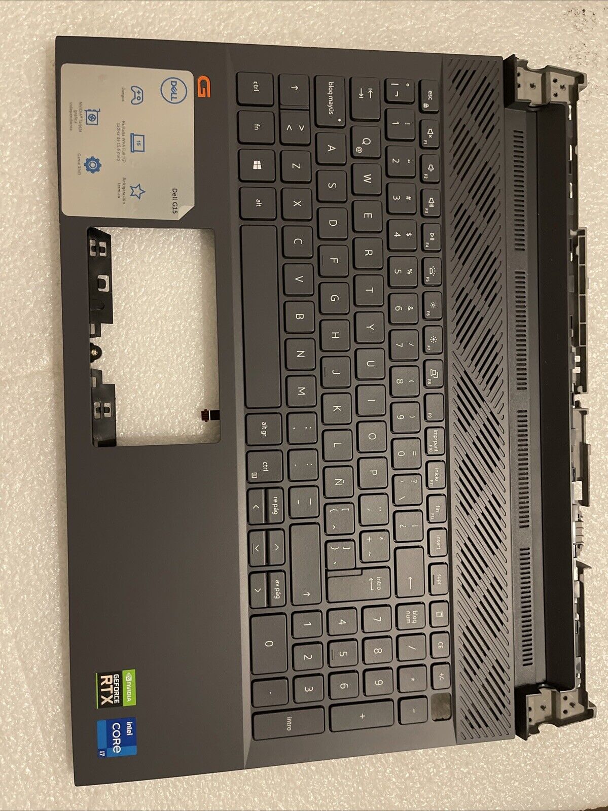 Dell Inspiron 15 G15 5510 5515 Palmrest Spanish Backlit Keyboard MF33N ST H2