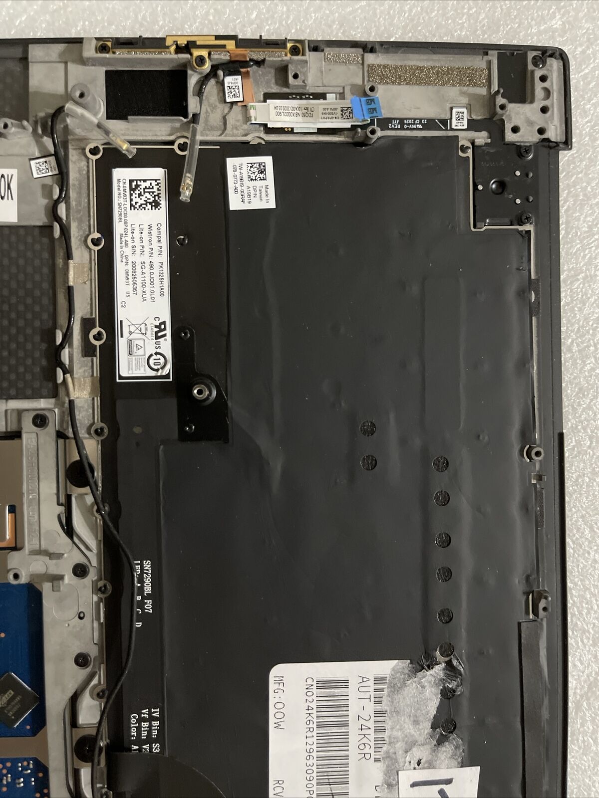 Dell XPS 15 9510 9520 Palmrest US English Keyboard Touchpad 1TD6J 01TD6J KP P6