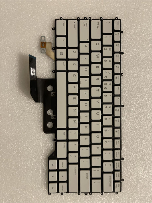 Dell Alienware M15 R2 R3 US English White Keyboard NSK-QGBBC 03CN77 3CN77 B4