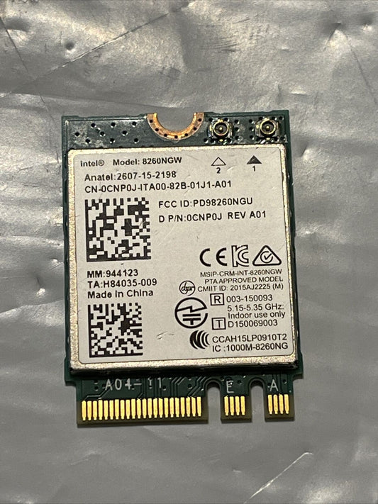 GENUINE DELL LATITUDE 7275 7370 INTEL WLAN WiFi WIRELESS CARD 8260NGW CNP0J