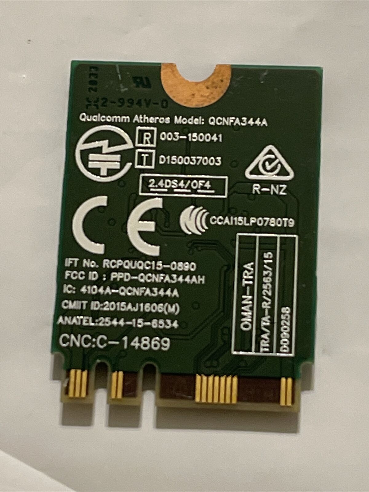GenuineDell Latitude 5490 14" Genuine WiFi Wireless Card D4V21 QCNFA344A 0DV421