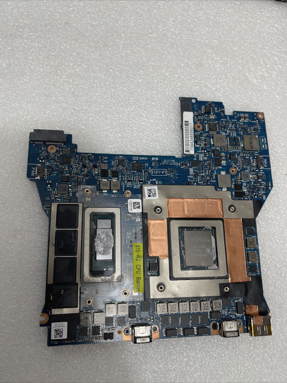 DELL ALIENWARE X15 R2 MOTHERBOARD I9-12900H 32GB RAM 3080TI 16GB GDDR6 TR1K0 B9