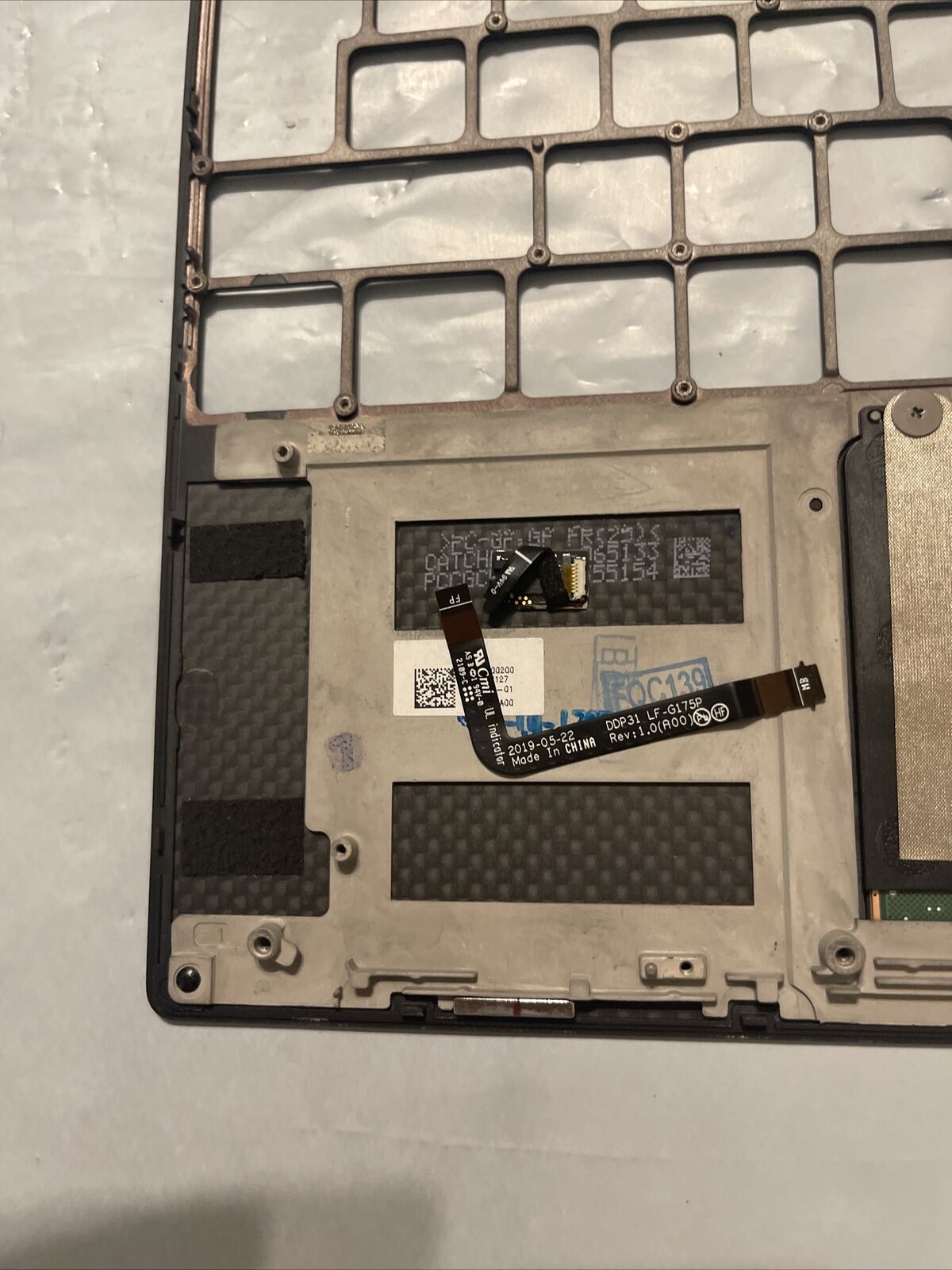 Dell XPS 13 7390 2-in-1 Laptop Palmrest TouchPad  5VY5T 05VY5T S1 B5