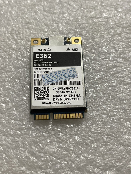 Dell Wireless DW5802 LTE/WWAN Mobile Broadband E362 4G Card WRYPD 0WRYPD W4