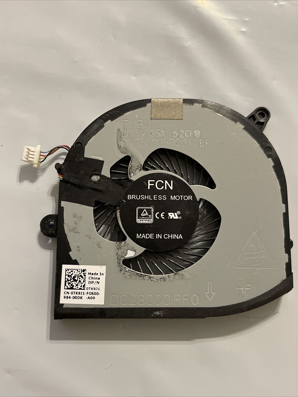 Genuine Dell XPS 15 (9560) Cooling Fan RIGHT Side Fan  DC28000IPF0 TK9J1 0TK9J1