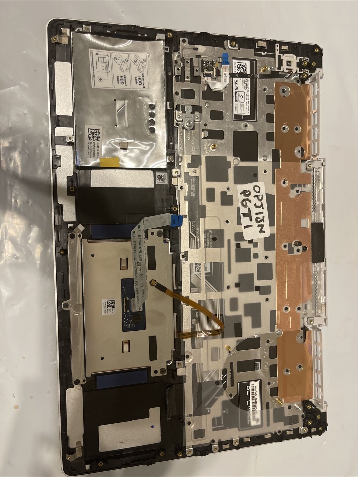 0PJ1JN Dell Inspiron 15 7591 PalmRestTouchPad US Backlit Keyboard Assembly P6 T1