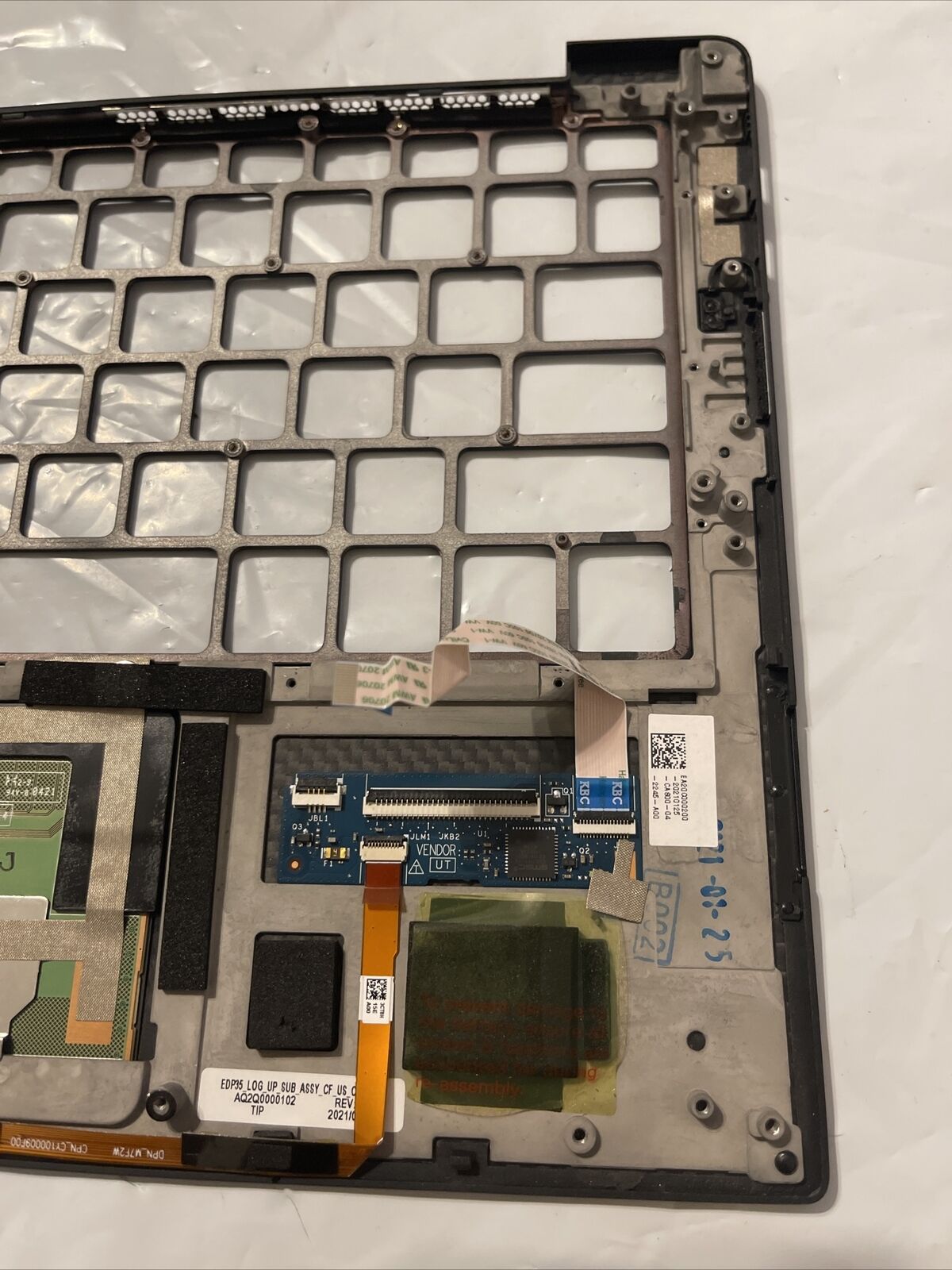 Genuine Dell XPS 9370/9380 Laptop Palmrest  Assembly HUB02 0KPRW0 KPRW0 P6 T1