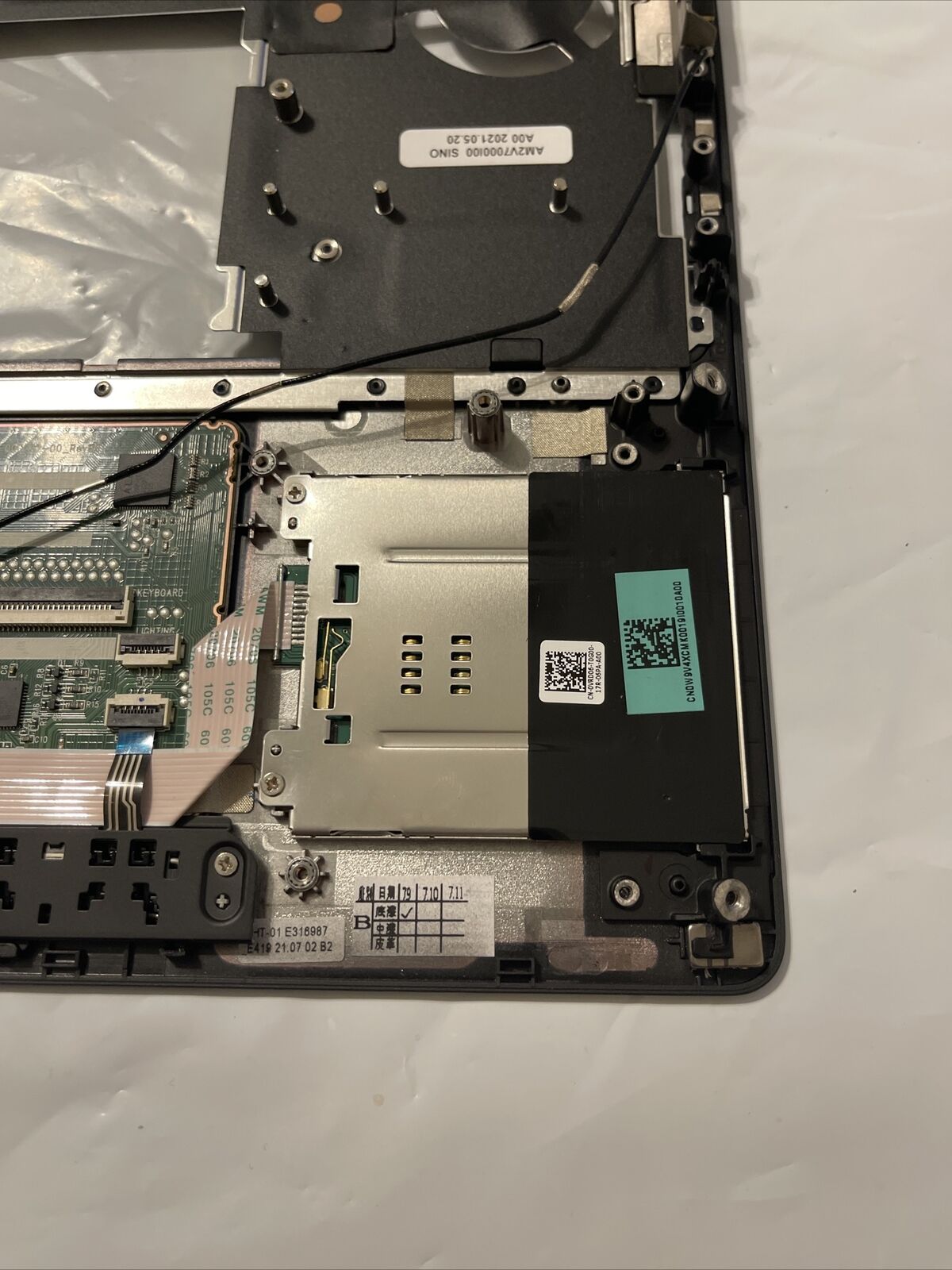 GENUINE Dell Precision 7550 UPPER CASE Palmrest TOUCHPAD Assembly HJHF7 P6