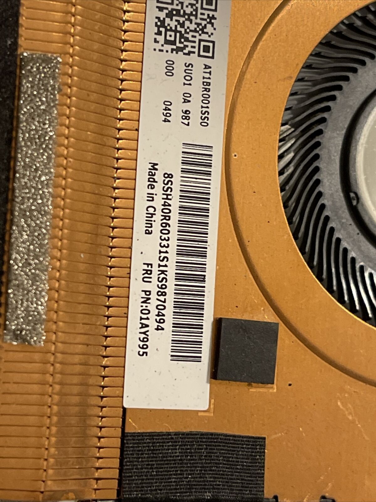 Genuine Lenovo ThinkPad T490S CPU Heatsink Cooling Fan 01AY994 01AY995 ata