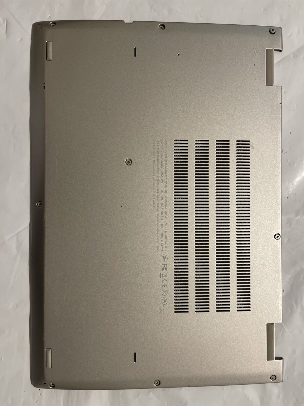 Genuine Lenovo Thinkpad X380 YOGA Bottom Base Cover 02DA143 Silver ata D2