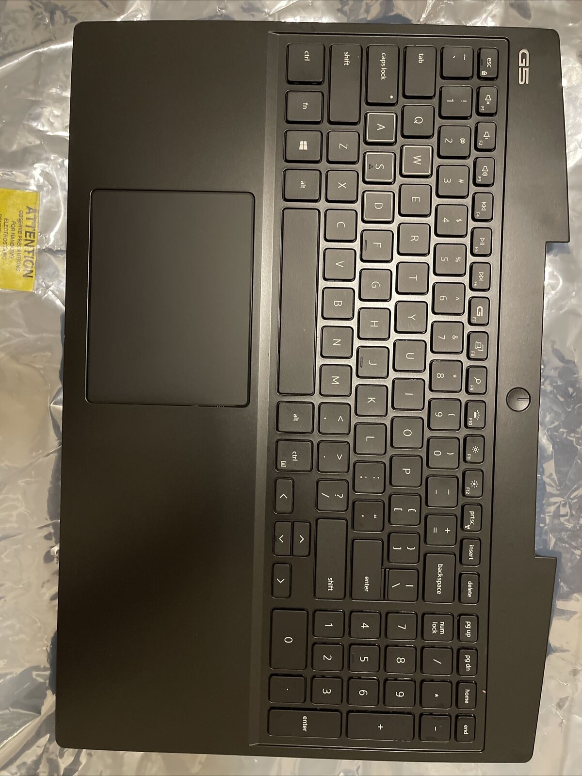 OEM Dell G5 15 5500 LCD Palmrest US/EN BCL White Keyboard Assembly 1RPF5 H2 P1