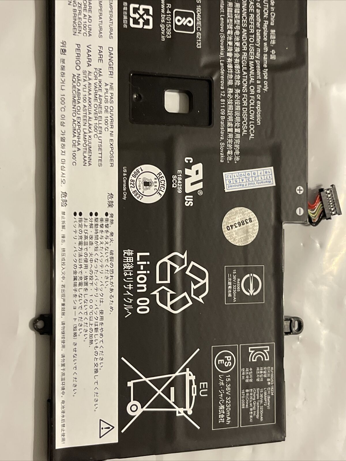 Genuine Lenovo Battery ThinkPad X1 Carbon 7th Gen 2019 02DL005 L18M4P72 X7 ata