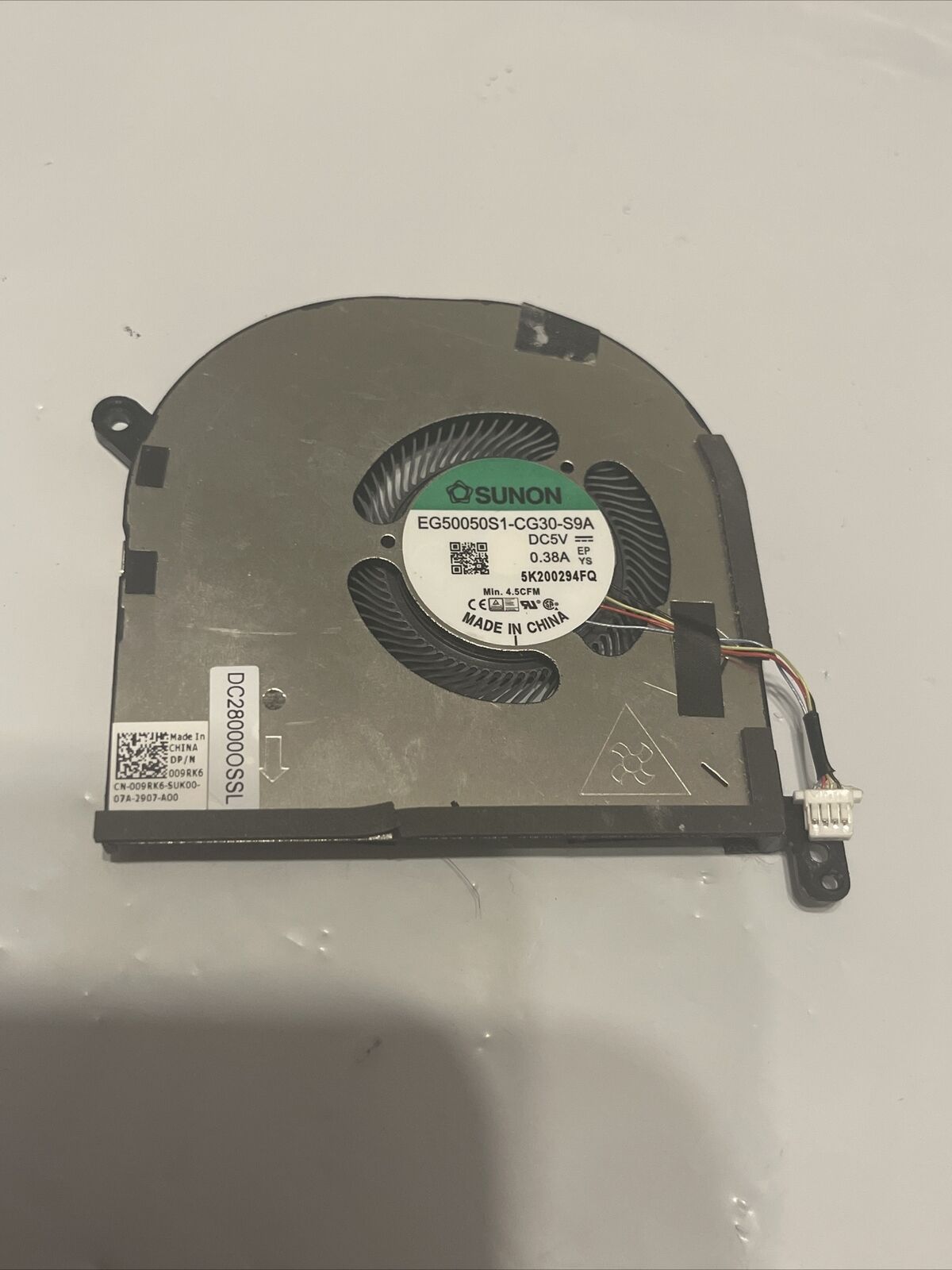 Genuine DELL XPS 15 9500 Precision 5550 COOLING FAN DC28000OSSL 009RK6 09RK6