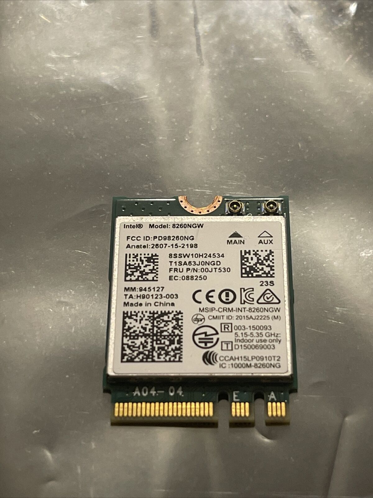 Lenovo ThinkPad X1 Carbon 14" 4th Gen OEM Wireless WiFi Card 8260NGW 0JT530