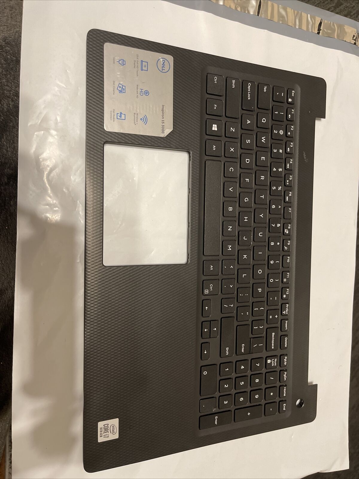 Dell Inspriron 15 3000 Series Palmrest english Keyboard Assembly P4MKJ HU6 P4 S2