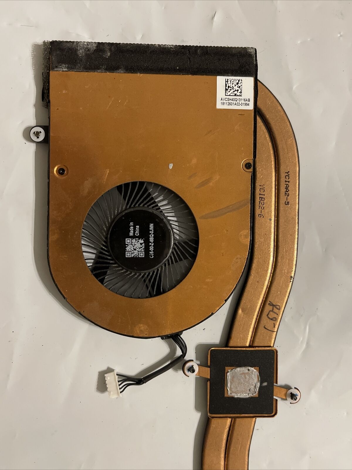 Genuine LENOVO THINKPAD T580 Series HEATSINK Fan 01ER495 01ER496 ata