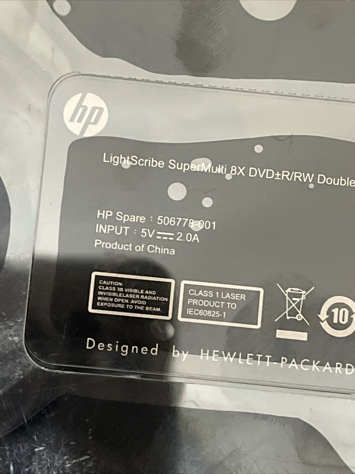 HP External Optical Disc Drive Super Multi 8X DVD +R/RW Double Layer 506778-001