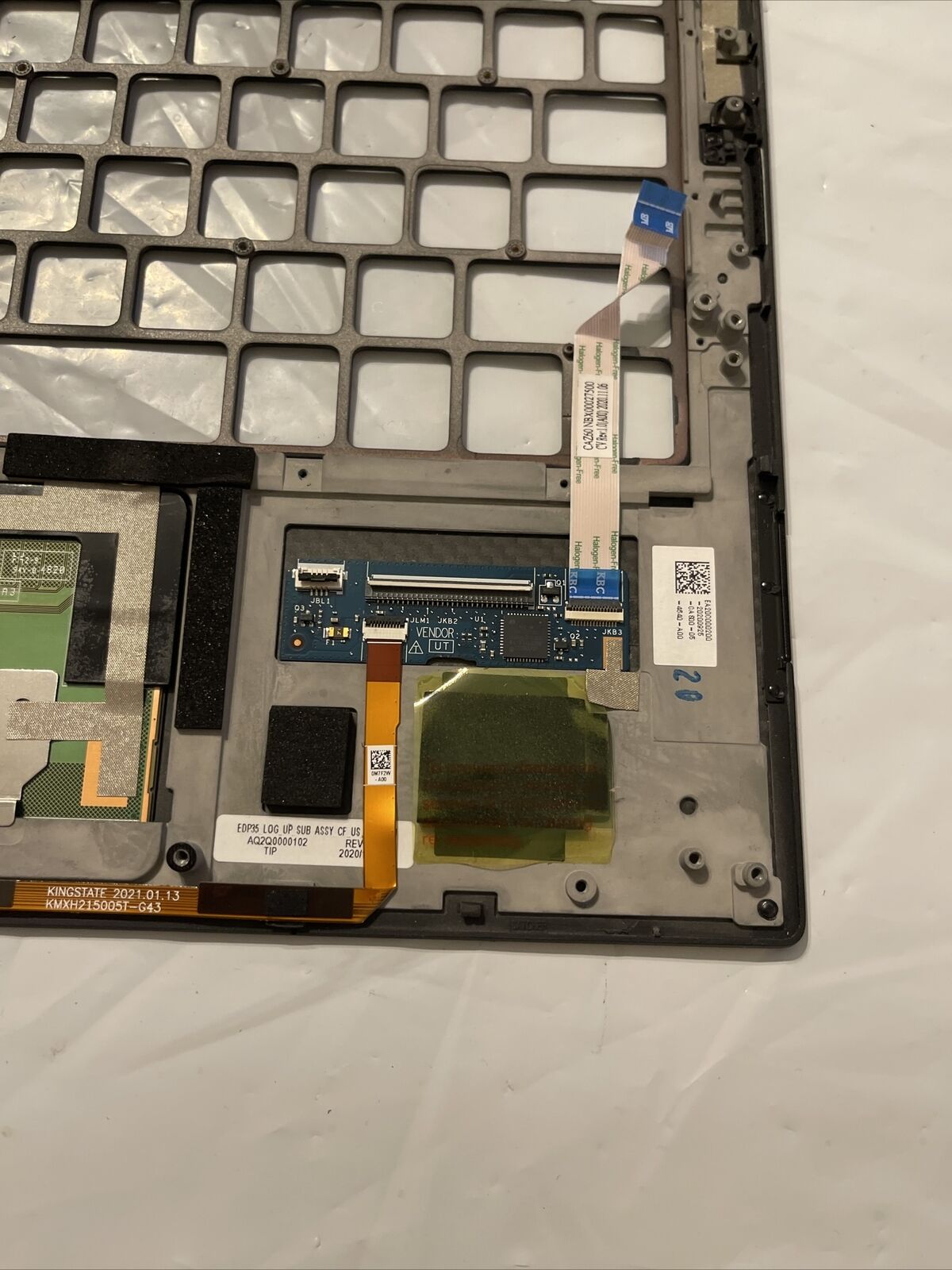 Genuine Dell XPS 9370/9380 Laptop Palmrest  Assembly HUB02 0KPRW0 KPRW0 P6 T8