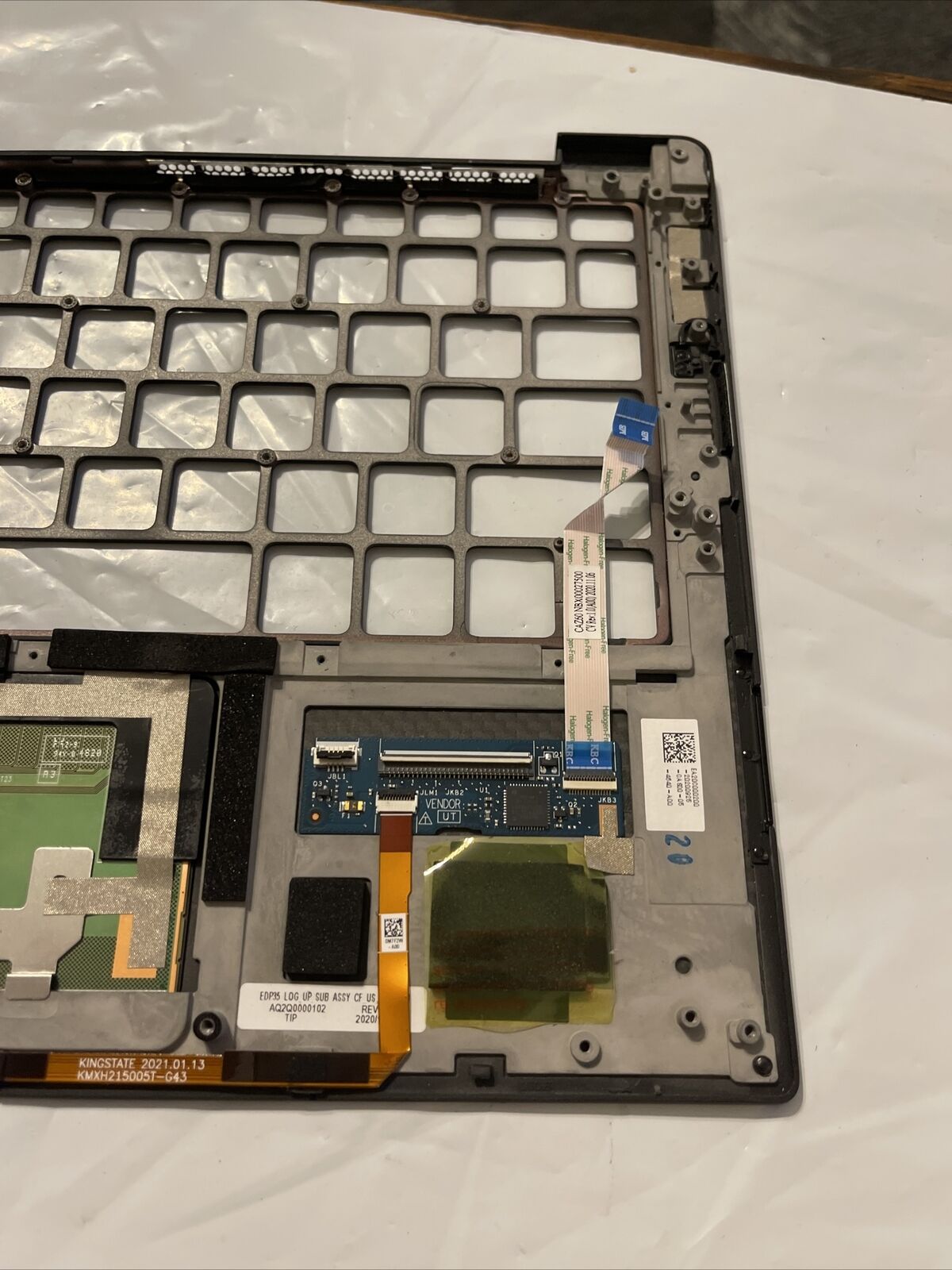 Genuine Dell XPS 9370/9380 Laptop Palmrest  Assembly HUB02 0KPRW0 KPRW0 P6 T8